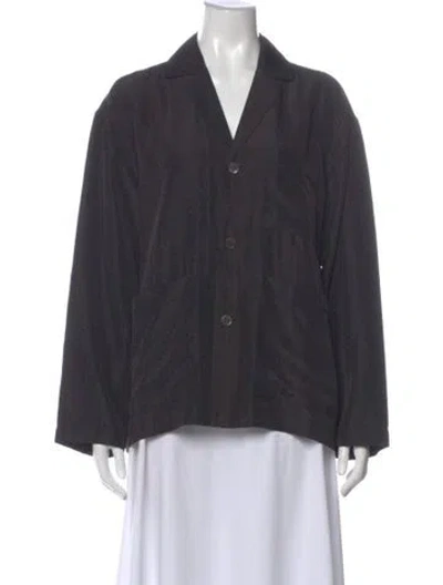 Pre-owned 6397 Silk Patterned Top W/ Tags In Gray