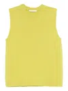 6397 Sleeveless Wool-cashmere Top In Yellow