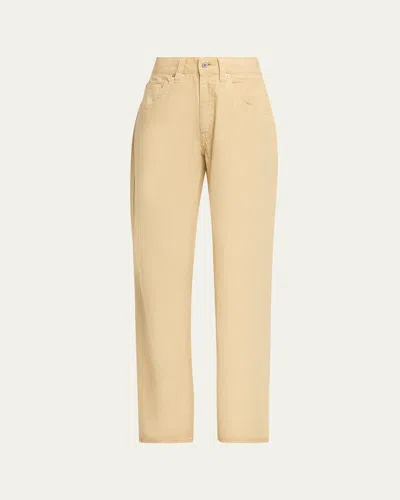 6397 Slim Bootcut Cotton Canvas Trousers In Multi