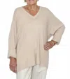 6397 Slinky V-neck Sweater In Heater Oat In Gray