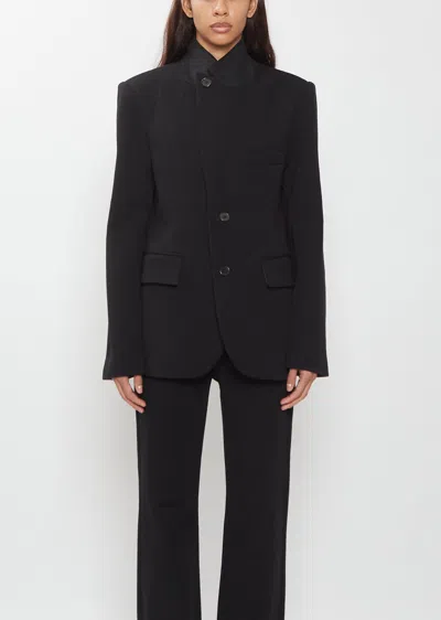 6397 Sporting Wool Knit Blazer In Black