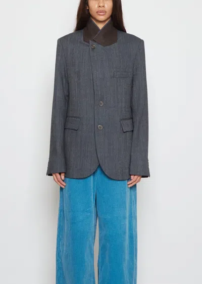 6397 Sporting Wool Suiting Blazer In Multi