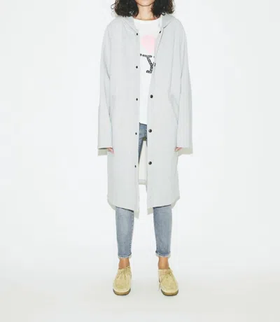 6397 Stadium Coat In Grey Heather In Blue