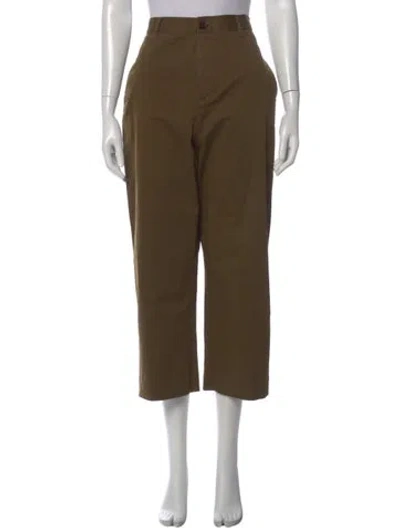 Pre-owned 6397 Straight Leg Pants In Green