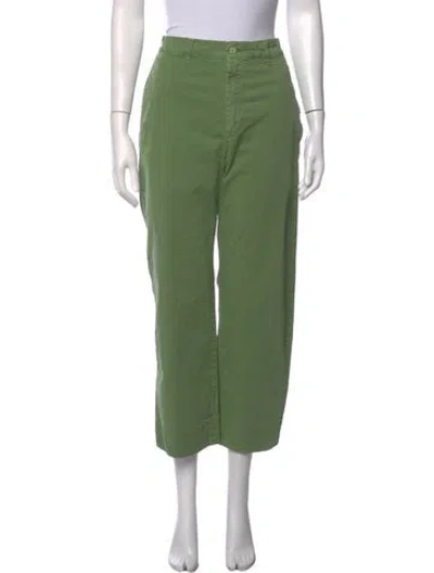 Pre-owned 6397 Straight Leg Pants In Green