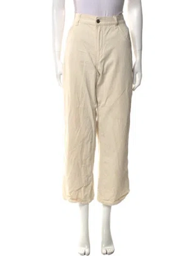 Pre-owned 6397 Straight Leg Pants In Neutral