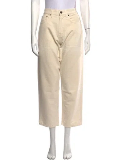 Pre-owned 6397 Straight Leg Pants In Neutrals