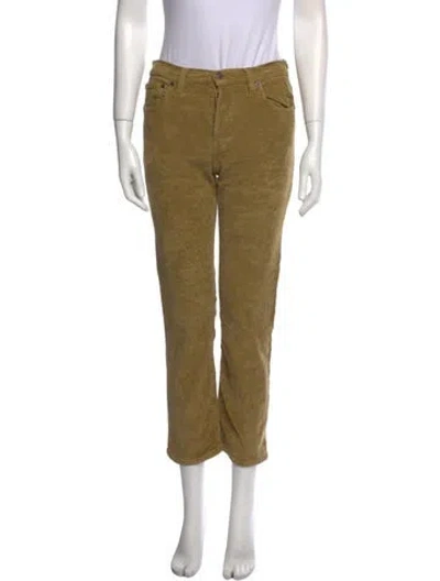 Pre-owned 6397 Straight Leg Pants In Yellow