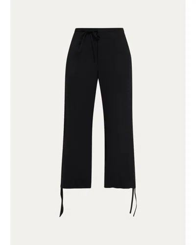 6397 String Wool Twill Trousers In Black