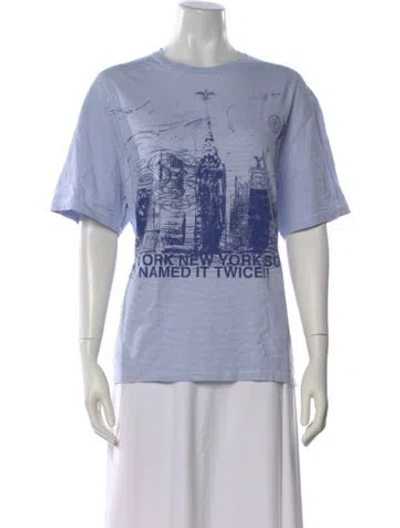 Pre-owned 6397 Striped Crew Neck T-shirt In Multi