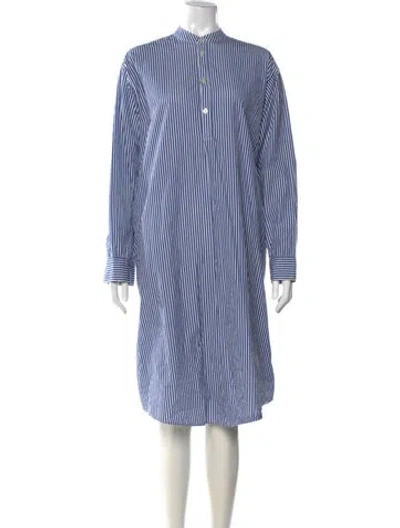 Pre-owned 6397 Striped Knee-length Dress In Blue