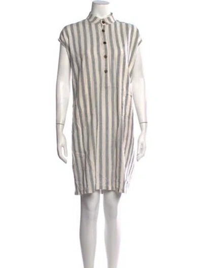 Pre-owned 6397 Striped Knee-length Dress In Multicolor