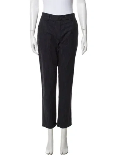 Pre-owned 6397 Striped Straight Leg Pants In Blue