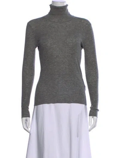 Pre-owned 6397 Turtleneck Sweater In Gray