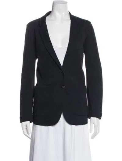 Pre-owned 6397 Tweed Pattern Blazer In Black