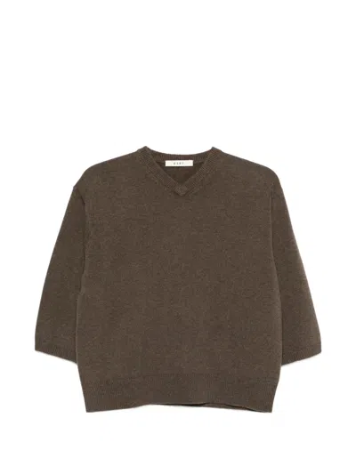 6397 V-neck Short-sleeve Sweater In Multi