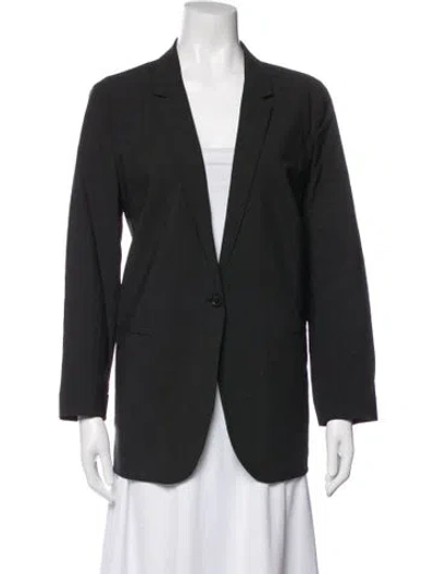 Pre-owned 6397 Virgin Wool Blazer In Black