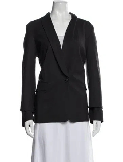 Pre-owned 6397 Virgin Wool Blazer In Blue