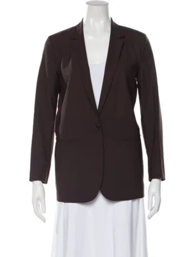 Pre-owned 6397 Virgin Wool Blazer In Brown