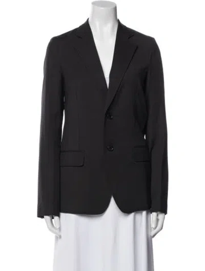 Pre-owned 6397 Virgin Wool Blazer In Gray