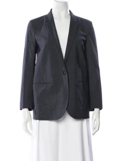 Pre-owned 6397 Virgin Wool Blazer In Gray