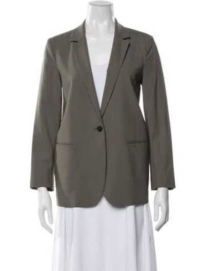 Pre-owned 6397 Virgin Wool Blazer In Green