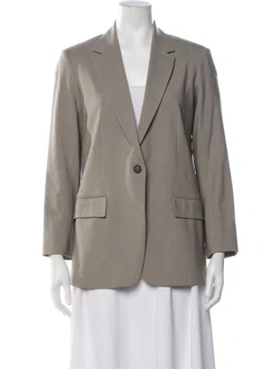 Pre-owned 6397 Virgin Wool Blazer In Grey