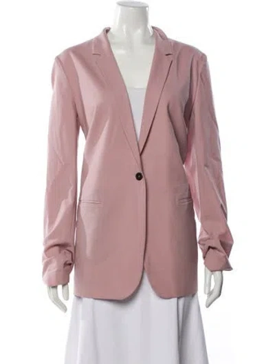 Pre-owned 6397 Virgin Wool Blazer In Pink