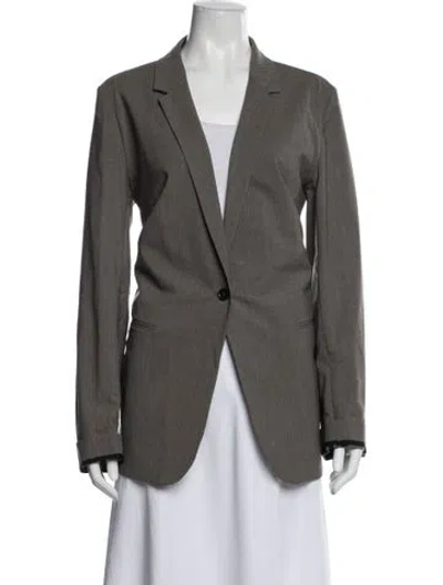 Pre-owned 6397 Virgin Wool Coat In Gray