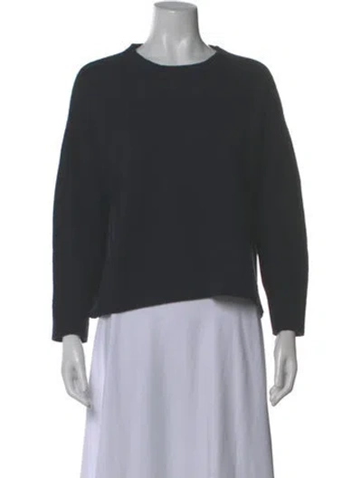 Pre-owned 6397 Virgin Wool Crew Neck Sweater In Gray