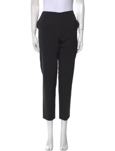 Pre-owned 6397 Virgin Wool Straight Leg Pants In Black