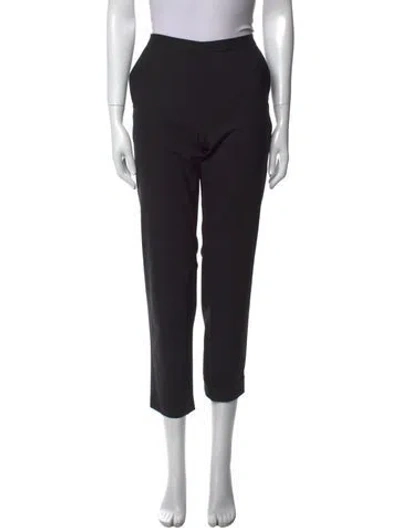 Pre-owned 6397 Virgin Wool Straight Leg Pants In Black