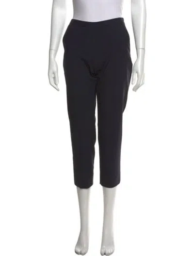 Pre-owned 6397 Virgin Wool Straight Leg Pants In Black