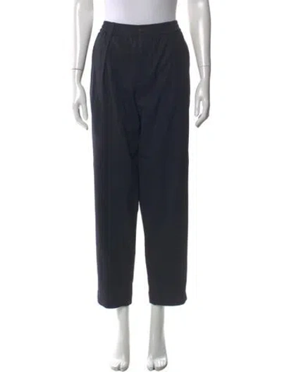 Pre-owned 6397 Virgin Wool Straight Leg Pants In Blue