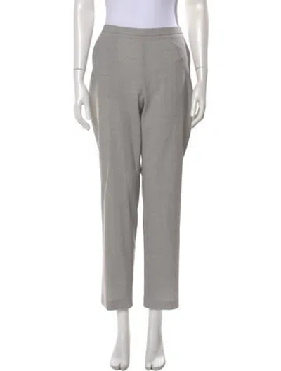 Pre-owned 6397 Virgin Wool Straight Leg Pants W/ Tags In Gray