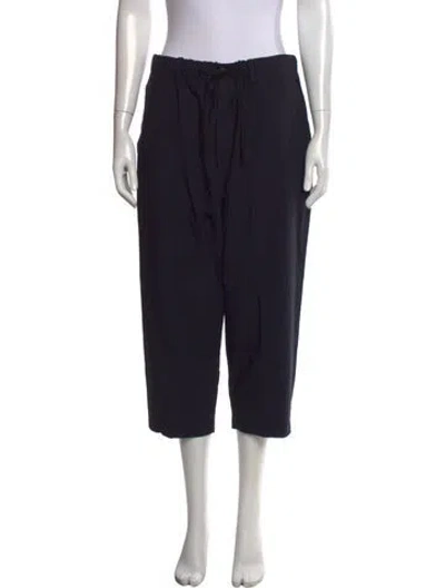 Pre-owned 6397 Virgin Wool Wide Leg Pants In Black