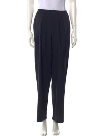 Pre-owned 6397 Virgin Wool Wide Leg Pants In Blue