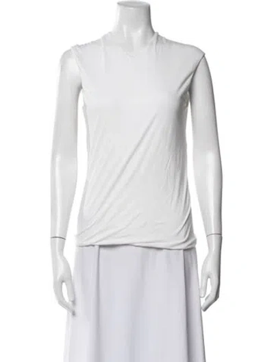 Pre-owned 6397 V-neck Sleeveless Top In Neutrals