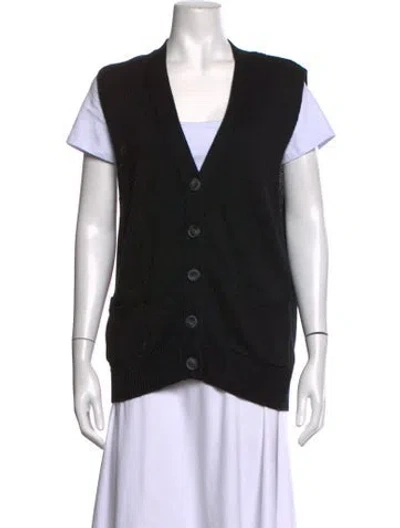 Pre-owned 6397 V-neck Sweater In Black