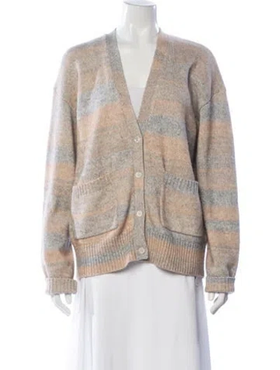 Pre-owned 6397 V-neck Sweater In Brown