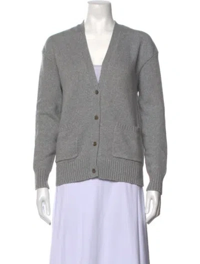 Pre-owned 6397 V-neck Sweater In Grey
