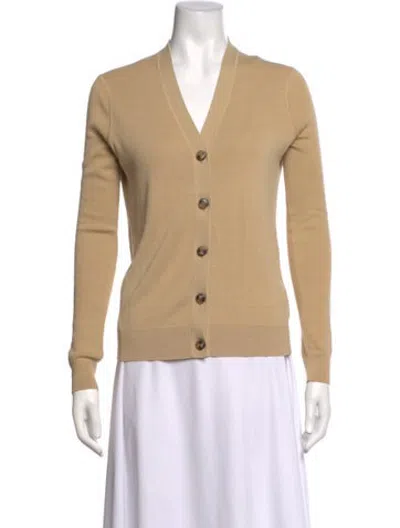 Pre-owned 6397 V-neck Sweater In Neutrals