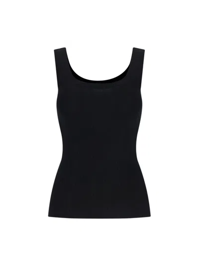 6397 Women's Cashmere Blend Wool Top In Black