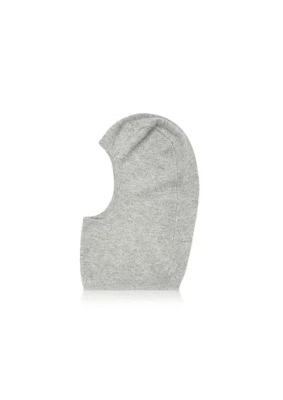 6397 WOMEN'S CASHMERE KNIT BALACLAVA HAT IN HEATHER GREY