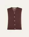 6397 Wool-cashmere Vest In Brown
