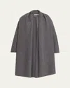 6397 Wool Cloak Sweater Coat In Gray