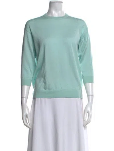 Pre-owned 6397 Wool Crew Neck Sweater In Blue