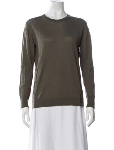 Pre-owned 6397 Wool Crew Neck Sweater In Green