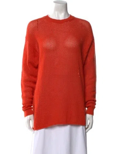 Pre-owned 6397 Wool Crew Neck Sweater In Orange