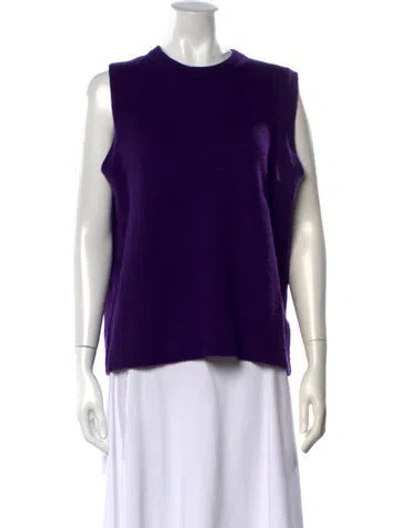 Pre-owned 6397 Wool Crew Neck Sweater In Purple